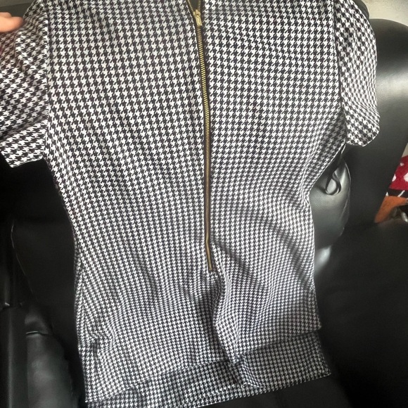 Calvin Klein Black and White Houndstooth Dress - Picture 2 of 4